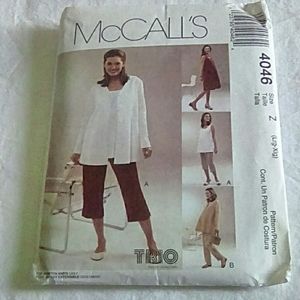 McCall's 4046 Maternity pants shirt dress top L&XL